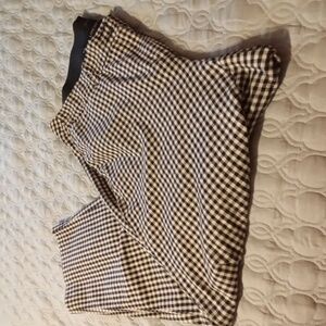 Lane Bryant The Lena Black and White Checkered Cotton Pants